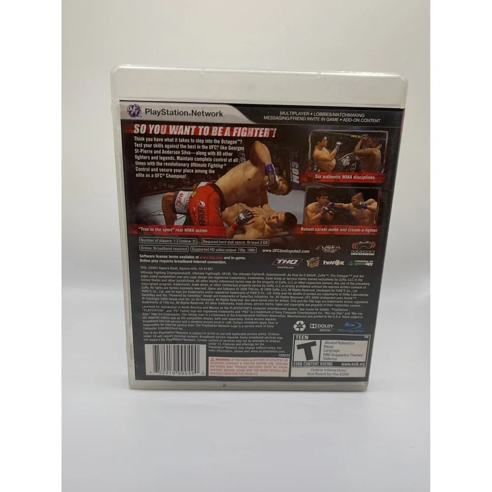 UFC 2009 Undisputed For Playstation 3